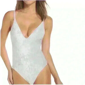 New Silver Velvet Swimsuit